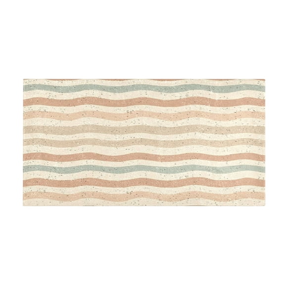 Tan Earth 39x20" Bath Mat Carpet, Absorbent and Non-Slip for Kitchen or Bathroom, Quick-Drying