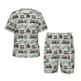 thumbnail image 1 of Balery Transport Train Conjunto de Pijama Infantil de Manga Corta con Estampado – Ropa de Dormir de Algodón Suave-XX-Large, 1 of 6