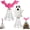 Multicolor, variant on Ghost Miniature Tree Topper 10in Felt Metal Base for Halloween Party(wxx)