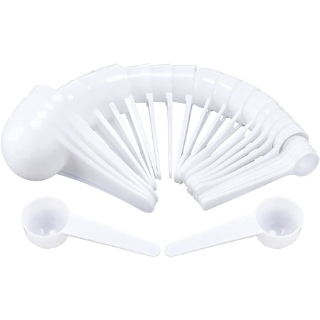 HEIBIN24 Pieces Gram Scoop Teaspoon Spoons Plastic 1/3/ 5/10/ 15 Gram ...