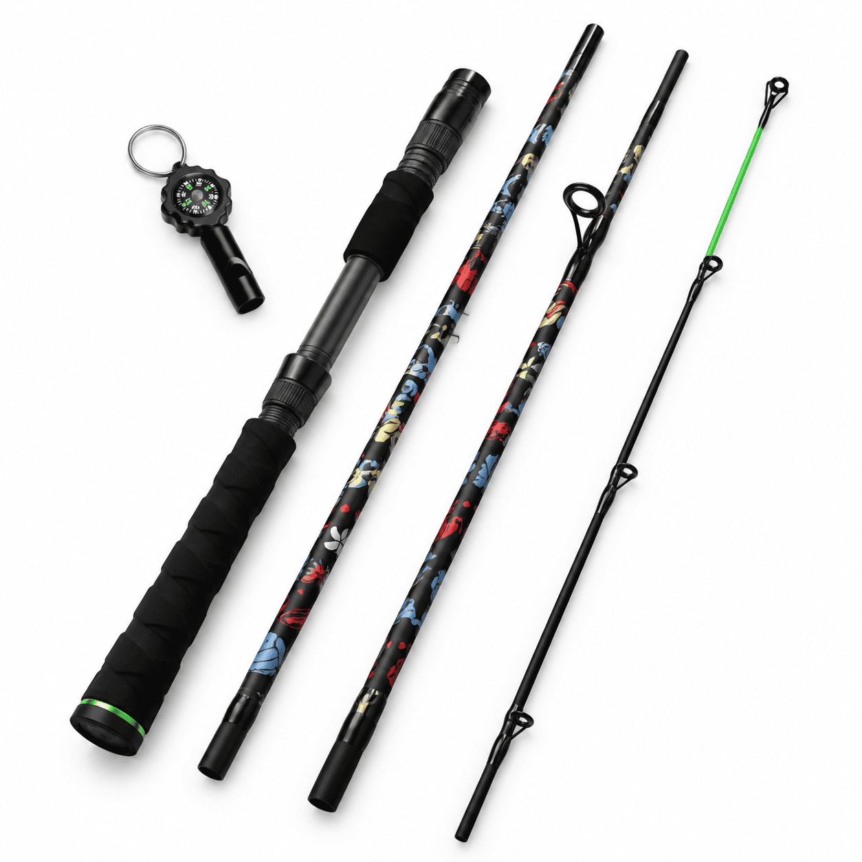 5 6 Ultra-light Spinning Fishing Rod Threaded Grip Handle Durableposite Graphite & Glblank Ceramic Line Guides Strike Detection