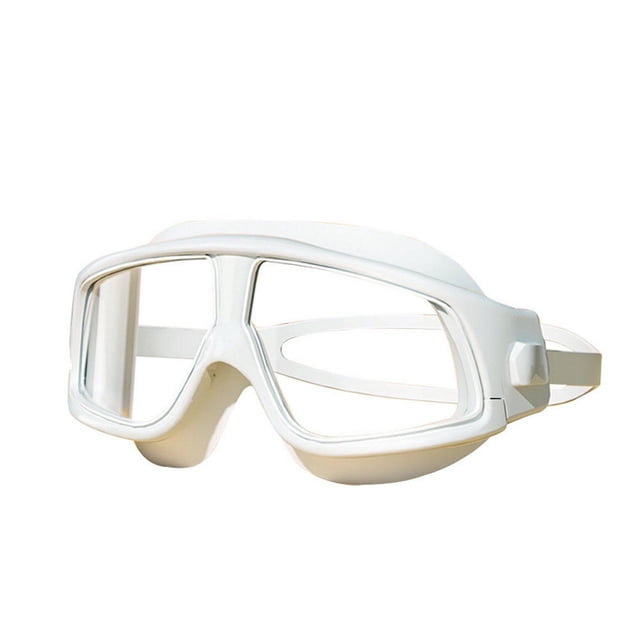 Gafas de natación, gafas de natación antivaho, gafas de natación para jóvenes, hombres y mujeres adultos, color blanco
