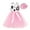 Pink, variant on Tiweut Toddler Girls Halloween Tutu Dress Sleeveless Cow Print Party with Hat 2pcs Set L