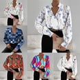 thumbnail image 3 of Long Sleeve Shirts For Women Fashion Slim Lapel Tops All Season Mature Wear, 3 of 8