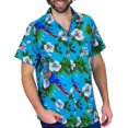 thumbnail image 1 of Funky Hawaiian Shirt, Parrot Cherry, Turquoise, XS, 1 of 1