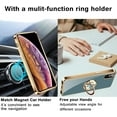 thumbnail image 2 of Case for iPhone Xs/iPhone X Case 5.8" Soft Silicone Electroplated Anti-Scratch Cases with Ring Holder Stand Flexible TPU Bumper Shockproof Cover - Gray, 2 of 9