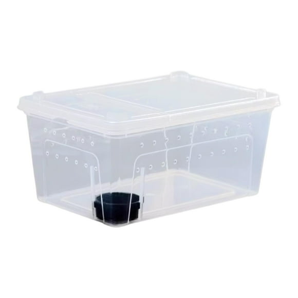 Terrario Caja de Cría para Reptiles Caja de Alimentación Transparente Hábitat Contenedor de Incubación Adecuado para Crianza de Mascotas Transp 38x24x17cm