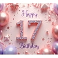 thumbnail image 4 of Yatrandify Decorative Balloons Happy Birthday Banner Glittering Number Seventeen Celebration Banner for Teen Party Event Decoration Photo Shoot, 4 of 7