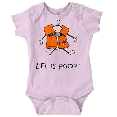

Life Is Poop Oversized Swim Vest Newborn Baby Boy Girl Romper Brisco Brands
