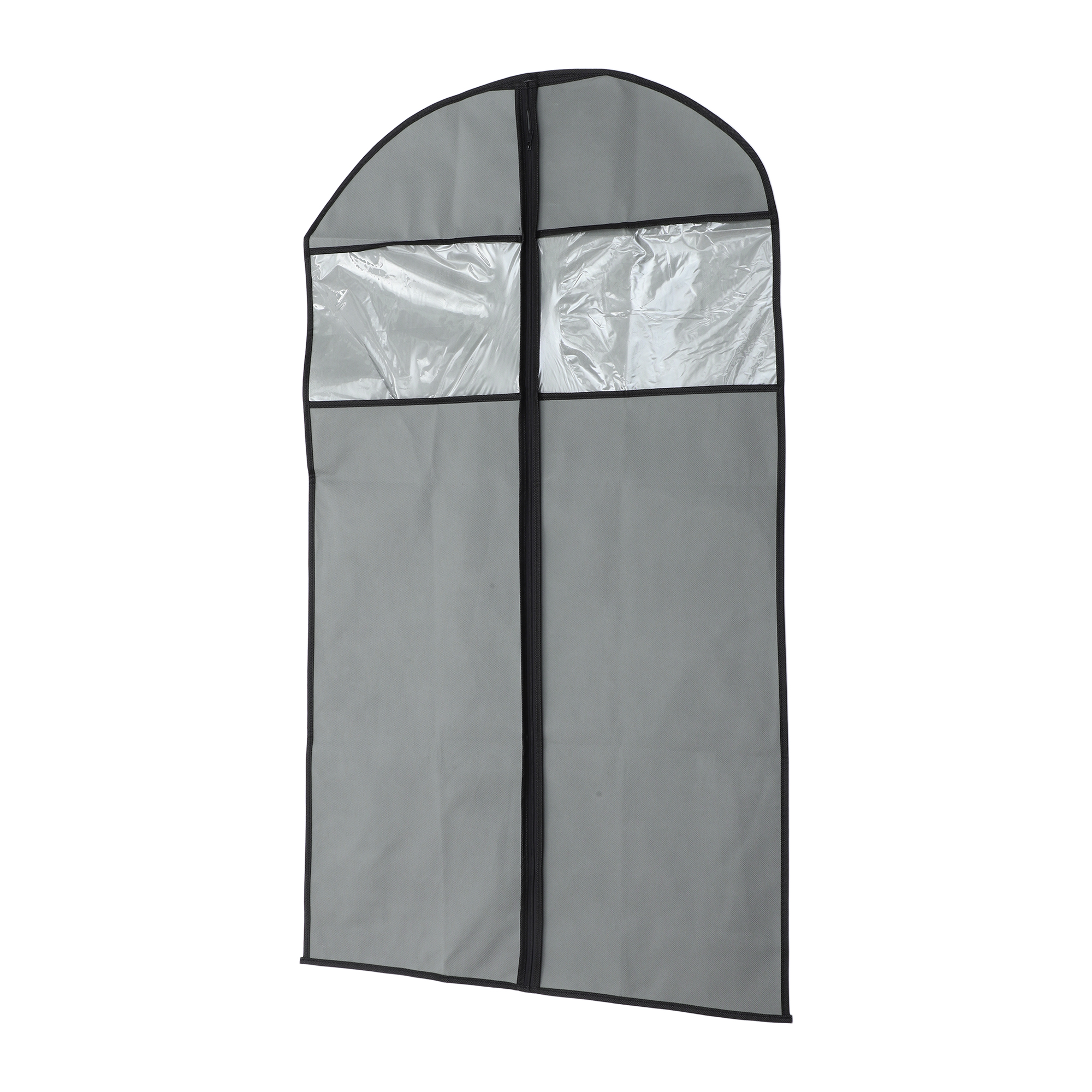 Unique Bargains 3 Pcs Dustproof Double Window Garment Bag Gray 43.31"x23.62"