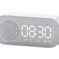 thumbnail image 2 of Reloj de superficie de espejo con altavoz multifuncional compatible con Bluetooth (blanco) Sywqhk Libre de BPA, 2 of 7