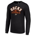 thumbnail image 2 of Men's Starter  Black Anaheim Ducks Puck Long Sleeve T-Shirt, 2 of 3