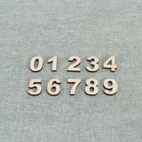 Masteelf Set of 10 Wooden Number Prop Wood Craft Number 0-9 Self-paste Boxwood