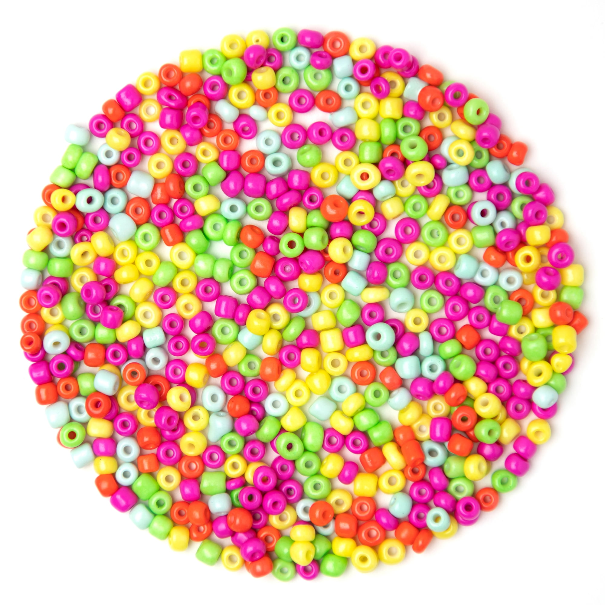 (2 pack) Cousin DIY Neon Glass E-Bead Bulk Pack, Neon Color, 1000 Piece, Unisex for Adults, 69991238