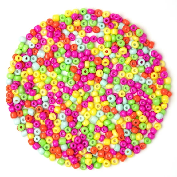 Cousin DIY Neon Glass E-Bead Bulk Pack, Neon Color, 1000 Piece, Unisex for Adults, 69991238
