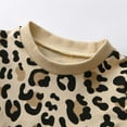 thumbnail image 2 of Toddler Baby Girls Clothes Leopard Print Tops + Leopard Pants Outfits Set Beige 6-9 Months, 2 of 6