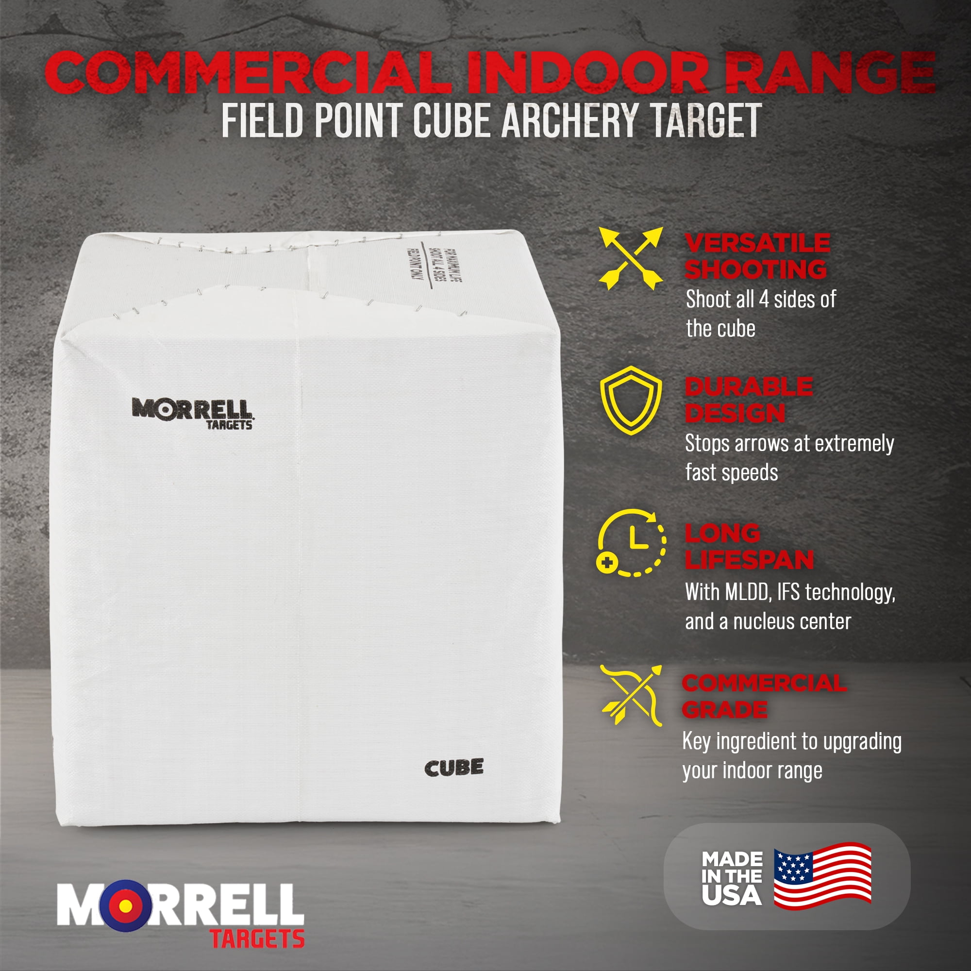 Morrell Targets Commercial Indoor Range Field Point Cube Archery Target
