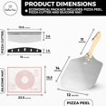 thumbnail image 2 of FZC-arbre à Bois 12X14 Pelle à Pizza en Aluminium avec Manche en Bois Pliable, Lame de Coupe à Bascule de 14 Pouces et Tapis à Pizza. Ensemble Cadeau pour les Amateurs de Pâtisserie Maison comme Pizza, Pain et Pâtisseries..., 2 of 4