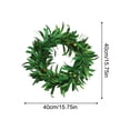 thumbnail image 3 of Artificial Olive Leaf Wreath 18 Inch Green Faux Eucalyptus Wreath for Front Door Porch Decor Year Round Wreath for Home Wall Indoor Outdoor Single Pack, 3 of 8