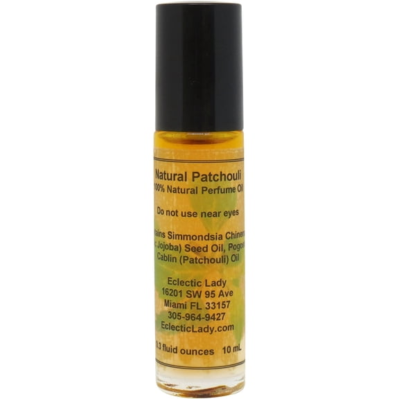 All Natural Patchouli Perfume Oil, 0.3 Oz Portable Roll-On Fragrance