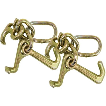 (2 Pack) RTJ Cluster Hook Heavy Duty Wrecker Hauler Tow Towing Truck Chain Pair R T J