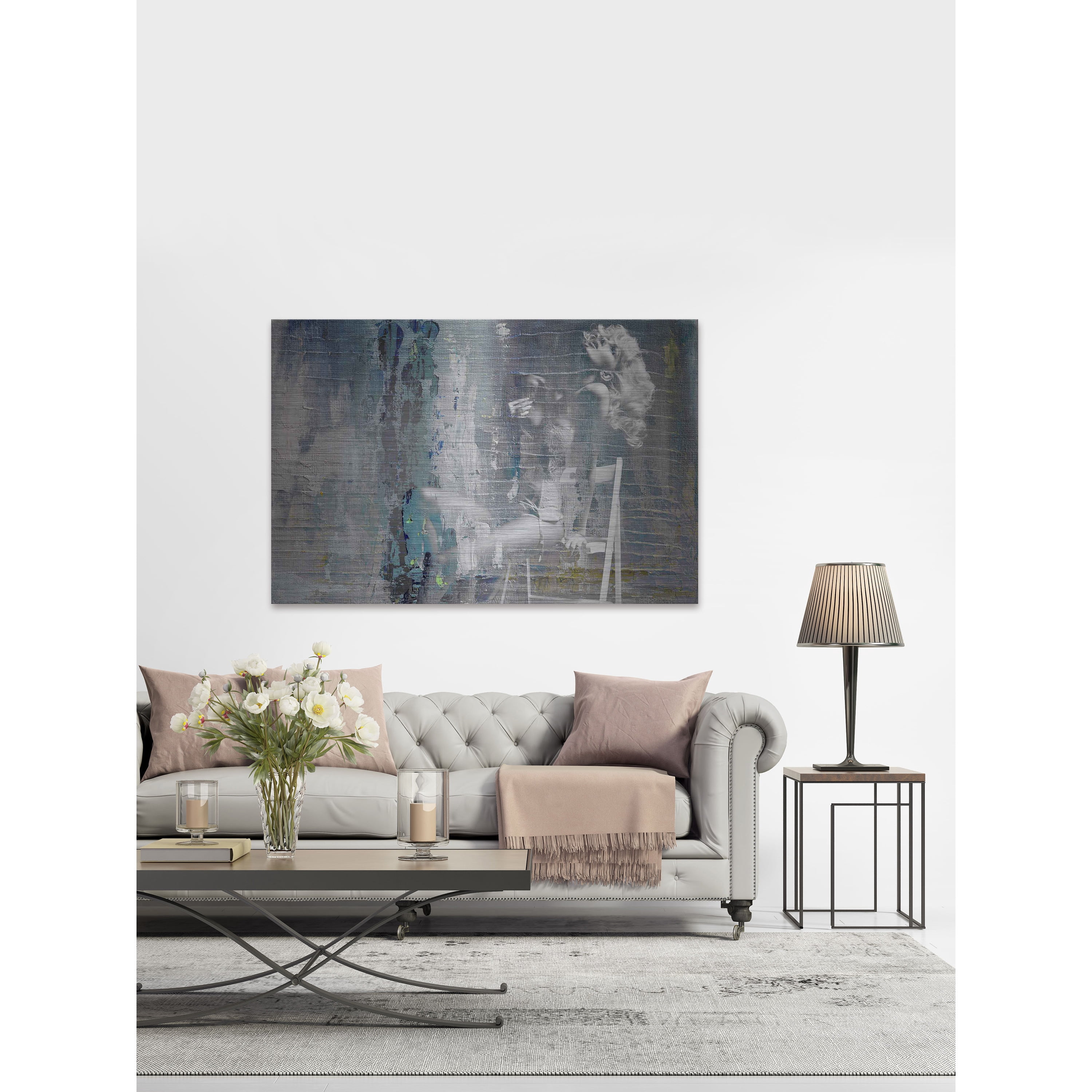 "Chair Dance" Painting Print on Brushed Aluminum