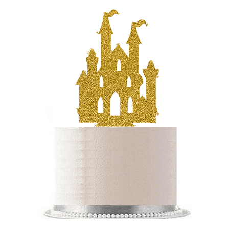 castle gold topper cake princess decoration