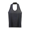 thumbnail image 2 of ClodeEU Women's Solid Color Spaghetti Strap Camisole, Basic Sleeveless Layering Tank Tops Dark Gray,Womens Plus M, 2 of 5