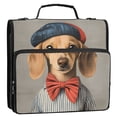 thumbnail image 5 of FORMRS Zipper Binder with Shoulder Strap 2-inch Ring 500 Sheet Capacity File Bag, Yellow Dog Artist, 5 of 5