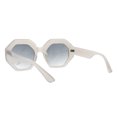 thumbnail image 3 of Geometric Heptagon Shape Sunglasses Women's Oversized Vintage Style UV 400 Grey, 3 of 4