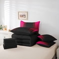 thumbnail image 6 of Feelyou Abstract Ombre Twin Bedding Sets 7-Piece, Red Stripes Lines Bedding Comforter Set, 6 of 8