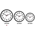 thumbnail image 2 of Reloj de pared Rohioue Modern de 35 cm, funciona con pilas, negro, 2 of 9