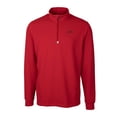 thumbnail image 2 of Men's Cutter & Buck  Red SMU Mustangs Vault DryTec Traverse Stretch Quarter-Zip Pullover, 2 of 3