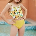 thumbnail image 4 of Fesfesfes Teen Girls Cute Monokini Children Girls Back Hollow Out Cross Back One Piece Swimsuit Swim Pool Beach Wear Skinny Bathing Suit 6-12 Years, 4 of 9