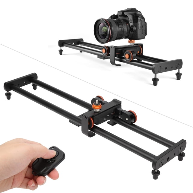 Camera Slider Dolly Cart, Ajustable 60 cm/24 en La Cámae Video Pista Dolly Electric Motorizado Dolly Car para estabilias de Videocáma