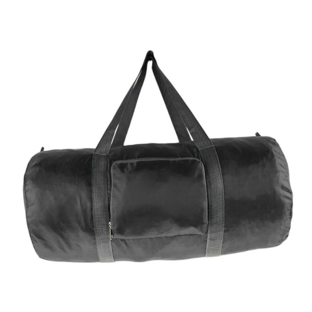 Bolso de lona de viaje plegable bolso liviano bolso cilíndrico portátil bolso de equipaje portátil para senderismo de piscina deportiva al Negro