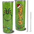 thumbnail image 1 of Christmas Tumbler With Lid and Straw Insulated Stainless Steel 20oz Skinny Tumbler Travel Coffee Mug Christmas Cups Merry Christmas Gifts for Women, 1 of 6
