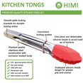 thumbnail image 4 of Small Tongs With Silicone Tips 7 Inch Kitchen Tongs Set Of 3, 4 of 5