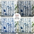 thumbnail image 2 of Blue Floral Shower Curtain Spring Watercolor Plant Shower Curtain Flower Bathroom Decor Polyester Fabric-72" x 72", 2 of 6