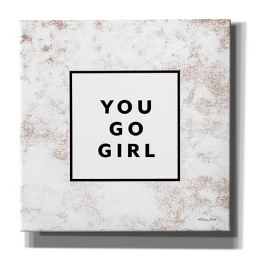 Epic Graffiti 'You Go Girl Bold' by Susan Ball, Giclee Canvas Wall Art, 26"x26"