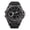 Black-, variant on Men'S Electronic Watch, Sports Style, Zinc Alloy Dial, TPU Strap, 1968.5inch, Night Light Mode, Alarm Clock, Countdown, Stopwatch, Hourly Chime