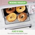 thumbnail image 3 of GreenLife Freidora de aire para horno tostador de encimera de acero inoxidable, cerámica saludable antiadherente, sin PFAS ni PFOA, bandeja y cesta, hornear, asar, recalentar, control de temperatura y, 3 of 5