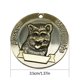 thumbnail image 2 of Bronce Etiquetas para perros con tres etiquetas para mascotas con pérdida de identidad placas de identificación y accesorios para mascotas que pueden ser grabados con letras, 2 of 3