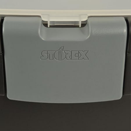 Storex Black Portable File Box with XL Storage Lid