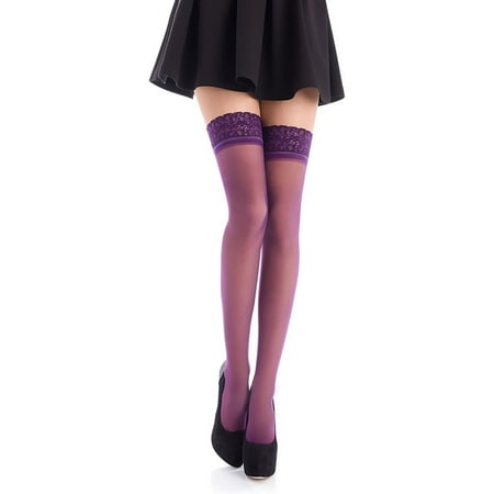 

ELFINDEA Stockings Over The Knee Non-slip Transparent High Thigh Babydoll Sexy Lingerie