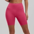 thumbnail image 2 of UDAUDU Womens High Waist Workout Shorts Tummy Control Workout Comfortable Yoga Gym Athletic Biker Shorts Hot Pink S, 2 of 5
