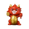 thumbnail image 4 of Resin Chinese Dragon Statue Souvenirs Cute for Bookshelf Entryway Home Decor C, 4 of 8