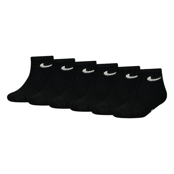 Kids Nike 6-pk. Dri-FIT Performance Quarter Socks Color: Black Size: XX SMALL