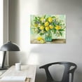 thumbnail image 4 of EastSmooth  Watercolor Lemons In Mason Jar Landscape Canvas Wall Art Print, Farmhouse Citrus Floral Bouquet , Lemons and Limes Artwork,  20x16in, 4 of 6
