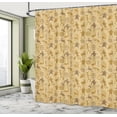 thumbnail image 5 of Ambesonne Kokopelli Shower Curtain, Cave Animal and Hunters, 69"Wx84"L, Pale Coffee Caramel, 5 of 5